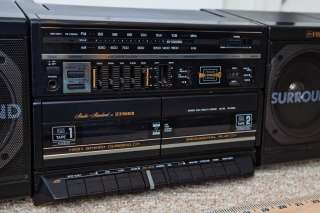 Vintage Fisher PH W803 Dual Cassette Boombox Wide 2 Way Surround Sound 