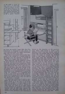 How to Build Room Divider Bunk Beds Wall Partition w Storage 1964 DIY 