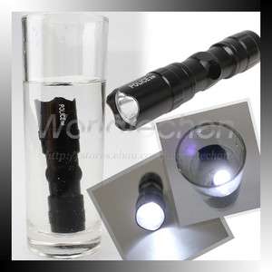 New Black Torch Lamp Flashlight Light LED Mini Waterproof Portable 