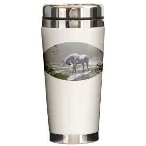 Unicorn Moon Rise Unicorn Ceramic Travel Mug by   