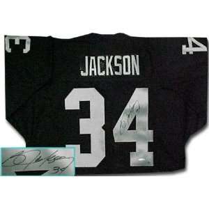 Bo Jackson Oakland Raiders Autographed Throwback Black Jersey