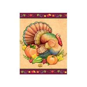   Thanksgiving Party Bountiful Turkey Tablecover