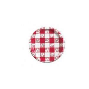  Paper Plate, 7, Red Gingham, 12 Packs of 25 Plates Health 
