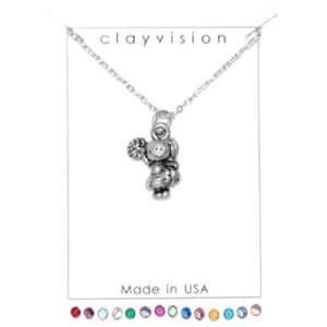  Clayvision Cheer Girl Cheerleader Charm Necklace with No 