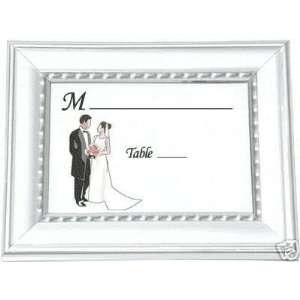   Finish Placecard Place Card Frames with Bride and Groom Place Cards