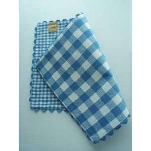 Lintex Buffalo Gingham Check Country French Wedgewood Blue and White 