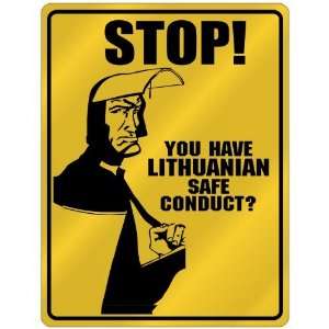 New  Stop   You Have Lithuanian Safe Conduct  Lithuania Parking 