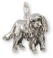 Silver Cavalier King Charles Charm Jewelry   kc17c  