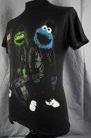 Elmo Oscar The Grouch Cookie Monster As Run DMC Shirt Small Black 