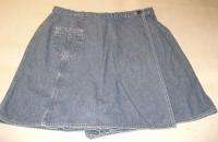 Liz Wear Womens Blue Jean Skorts Shorts Size 12 Petite  