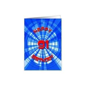  Abstract birthday card, ninety one Card Toys & Games