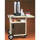 Universal Products 3 Shelf Serving Cart with Cabinet in Gray