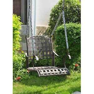  Santa Fe Nailhead Iron Single Swing Patio, Lawn & Garden