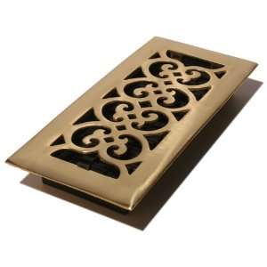  Decor Grates HS410 4 Inch by 10 Inch Scroll Floor Register 