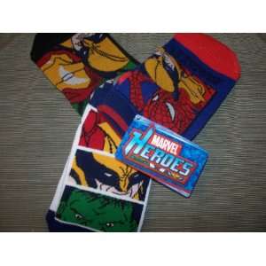 Marvel Heroes Boys 3 Pack Socks (Size 6 8.5) Equalizer 