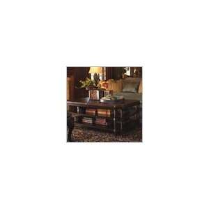   Spencer Rectangle Leather Top Coffee Table in Cherry Furniture