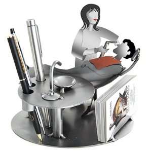 Dentist with Patient Female Business Card Holder H&K Steel 