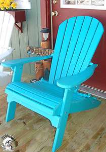PHAT TOMMY Folding Adirondack Chair Recycled Poly Outdoor Furniture 
