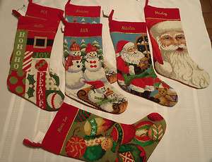   Trading Company christmas stocking needlepoint embroidered nwt choice