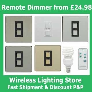Lightwaverf Remote Control Dimmer lights Switches & Dimmable Remote 