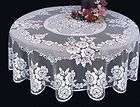 Heritage Lace VICTORIAN ROSE White Round Tablecloth 72 Round