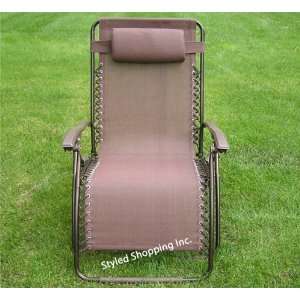  Extra Wide Brown Zero Gravity Chair Patio, Lawn & Garden