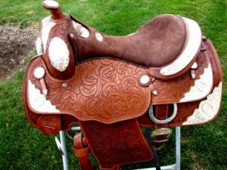 Up for Auction is a 16 all leather MEDIUM OIL Horse Western Trail 