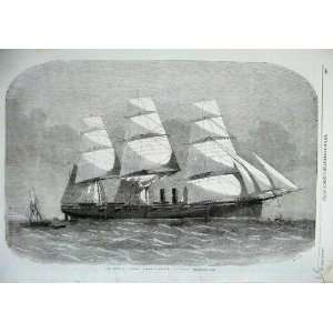  1857 United States Steam Corvette Niagara Sailing Ship 