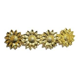 Goldplated Sunflowers Hair Clip by Goldfinger