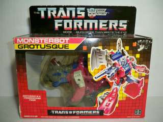 B03479 TRANSFORMERS G1 GROTUSQUE MIB STYLE MONSTERBOT 100% COMPLETE W 
