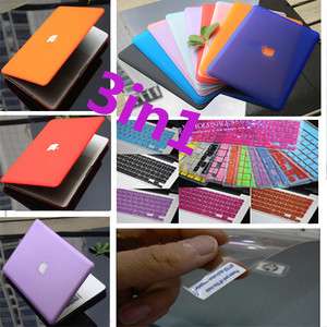 For Apple Macbook AIR 13A1369 Rubberized Hard Case +Screen Film 