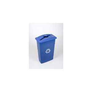   Single Stream Lid For Slim Jim Recycle Container, Blue