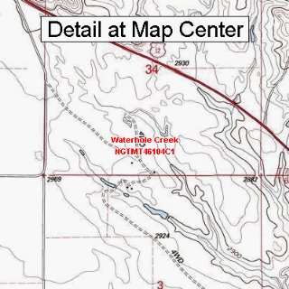  USGS Topographic Quadrangle Map   Waterhole Creek, Montana 