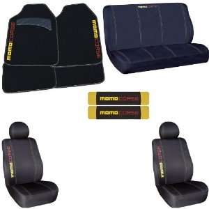   Seat Cover & Shoulder Belt Pads   MOMO Corse Black/yellow Automotive