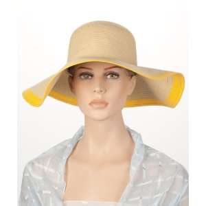  Yellow Trim Straw Hat 