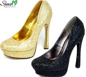 Sexy Shinny Glitter Platform Pump High Heel Women Shoes  