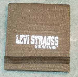 MENS LEVI S LEVI ARMY GREEN BIFOLD CANVAS WALLET NEW WITH TAG  