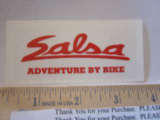 SALSA CYCLES Frame Mountain Bike Race DECAL STICKER  