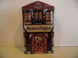 WERTHERS ORIGINAL STORE SHAPE TIN WITH CANDY NIB  