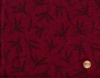 HARVEST TOSSED WHEAT ON BURGUNDY QUILT/SEWING FABRIC  
