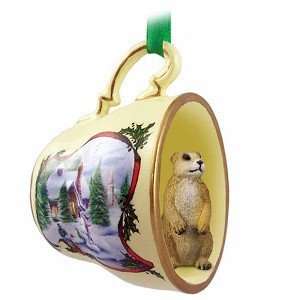  Prairie Dog Teacup Snowman Christmas Ornament
