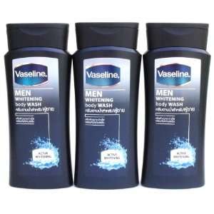 Vaseline Men Active Whitening Body Wash 220ml (3 Pack)
