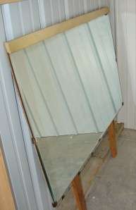 Antique Large Beveled Dresser Mirror Wood Frame 42x29.5  