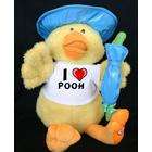 SHOPZEUS Plush Stuffed Duck (Sprinkles) toy with I Love Pooh T Shirt