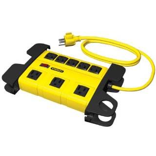  Stanley 31608 6 Outlet Metal Power Strip with 10 Foot Cord 