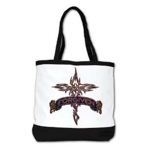    Shoulder Bag Purse (2 Sided) Black Forgiven Cross 