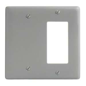 Bryant Np1326gy Blank Styleline Combo Plate, 2 Gang, Standard, Gray 