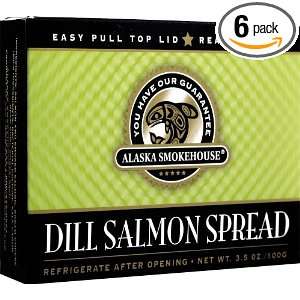 Alaska Smokehouse Dill Salmon Spread Checker Design, 3.5 Ounce Boxes 