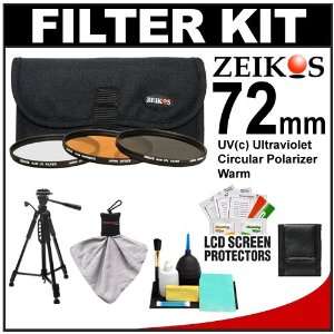 Zeikos 72mm 3 Piece Ultra Slim Pro Glass Filter Set (UV Ultraviolet 