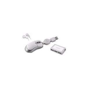    B935NW White Wired Optical Netbook Mouse, 4 Port USB 2. Electronics